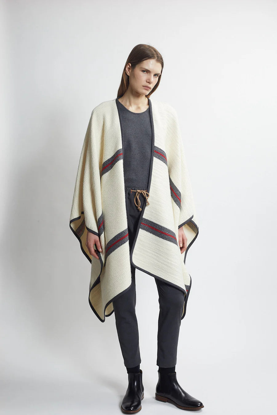 Striped Cloak in Ivory, from The Salting